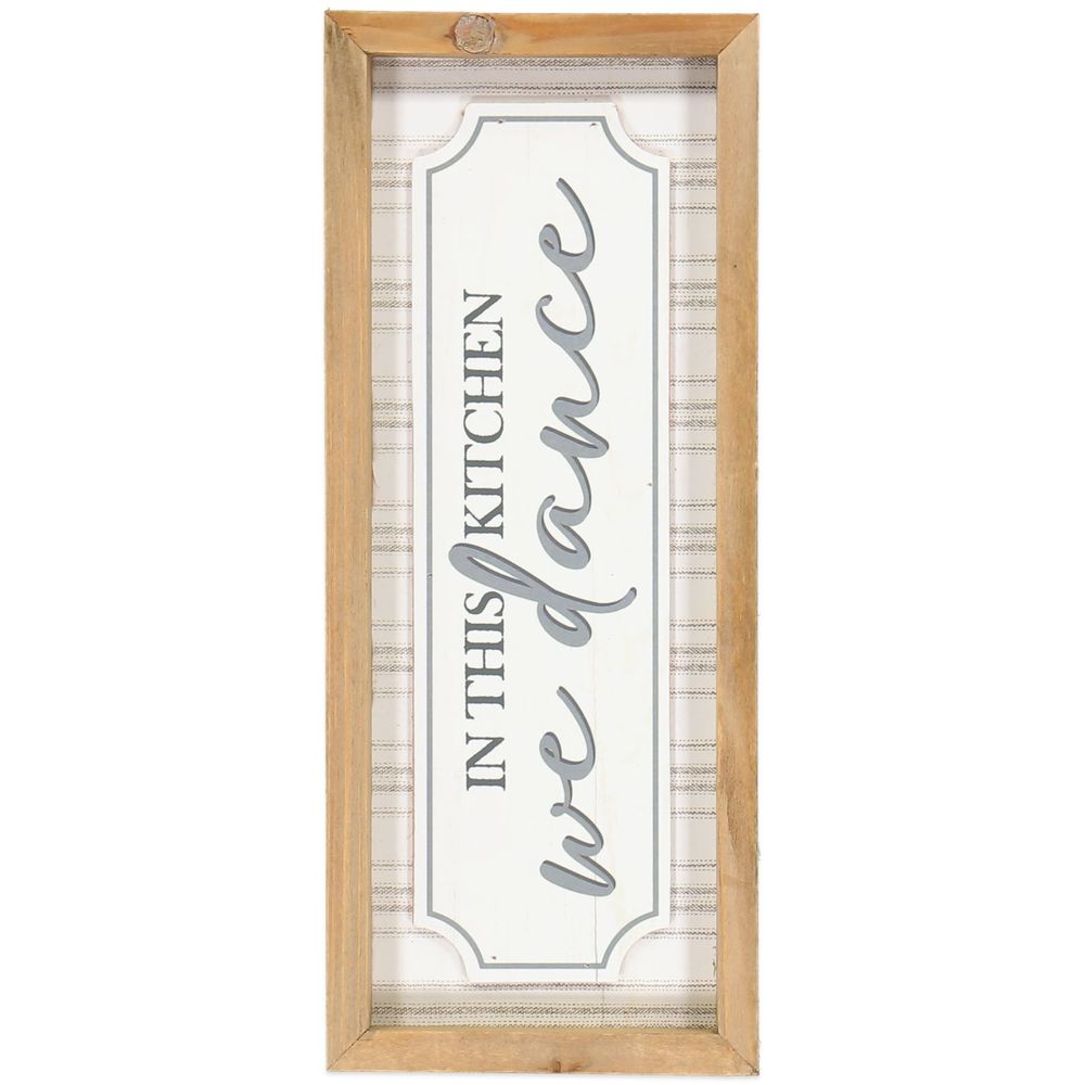 New Ashland Brown In This Kitchen We Dance Farmhouse Wood Sign 9.75" 1.38" x 4.0